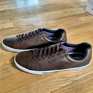 Ben Sherman Brown Leather Men's Sneakers - Size 11 - Brand New Never Worn
